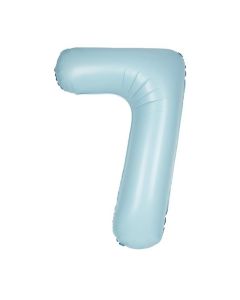 34" Matte Blue Number 7 Foil Balloon Unique