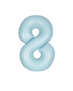 34" Matte Blue Number 8 Foil Balloon Unique