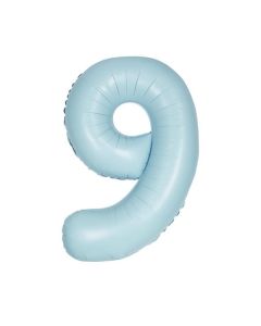 34" Matte Blue Number 9 Foil Balloon Unique