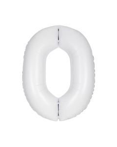 34" PKG MATT WHITE FOIL BALLOON AGE 0 - 13960