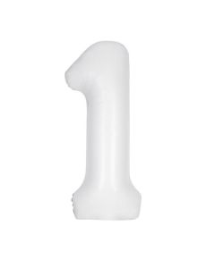 34" PKG MATT WHITE FOIL BALLOON AGE 1 - 13961