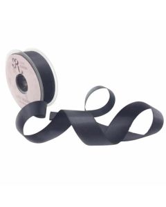 25mm Satin Ribbon Charcoal