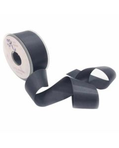 38mm Satin Ribbon On 20m Reel Charcoal