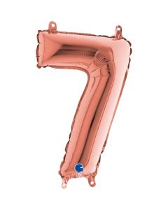 14" Rose Gold Number 7 Air-Fill Foil Grabo