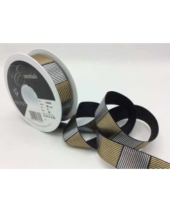 25mm Cross Hatch Ribbon 20m Reel Black