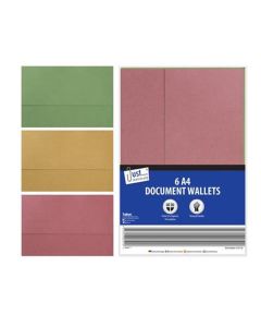 A4 Document Wallets 6pcs