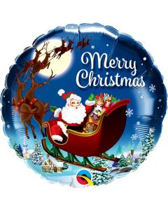 18" Rnd Christmas St. Nick Qualatex