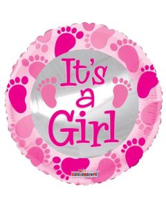 4" Its a Girl  Airfill Flat 15142-04