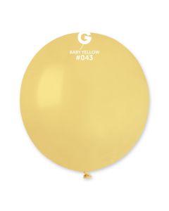 Pk25 19" Latex Balloons Baby Yellow #043 Gemar