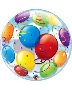 22" Multi Coloured Balloons Bubble Qualatex