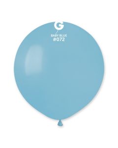 19" Pk25 Latex Balloons Baby Blue #072 - G19.072.25