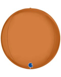 15" Satin Caramel 4D Globe (No Self Sealing Valve) Grabo
