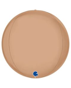 15" Satin Cream 4D Globe (No Self Sealing Valve) Grabo