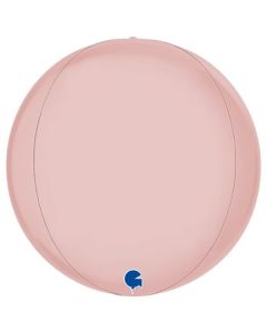 15" Satin Pastel Pink 4D Globe (No Self Sealing Valve) Grabo