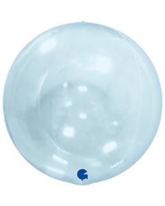 15" Globe Transparent Blue 4D No Self Sealing Valve Grabo