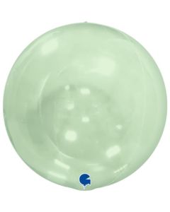15" Globe Transparent Green 4D No Self Sealing Valve Grabo