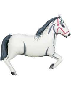 43" White Horse SuperShape Foil Balloon Oaktree