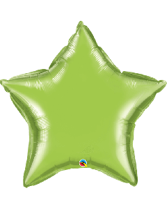 4" Lime Green Star Air Fill Foil Qualatex  Unpackaged