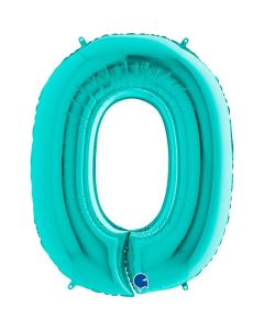 40" Tiffany Number 0 Foil Balloon Grabo