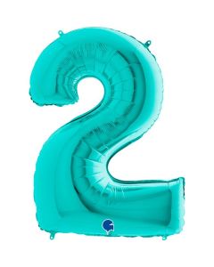 40" Tiffany Number 2 Foil Balloon Grabo