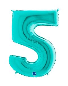 40" Tiffany Number 5 Foil Balloon Grabo