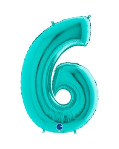 40" Tiffany Number 6 Foil Balloon Grabo