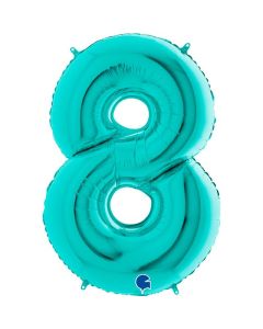 40" Tiffany Number 8 Foil Balloon Grabo