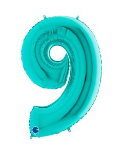 40" Tiffany Number 9 Foil Balloon Grabo