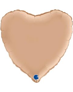 18" Satin Nude Heart Foil Balloon Grabo