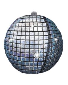 15" Silver Disco Ball UltraShape Foil Anagram