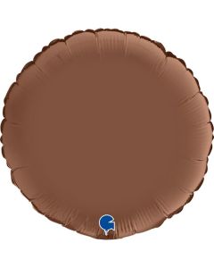 18" Satin Chocolate Round Foil Balloon Grabo
