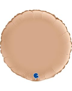 18" Satin Nude Round Foil Balloon Grabo