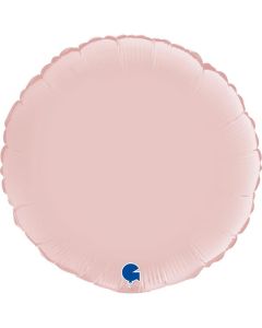 18" Satin Pastel Pink Round Foil Balloon Grabo