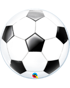 22" Black & White Soccer Ball Bubble Qualatex