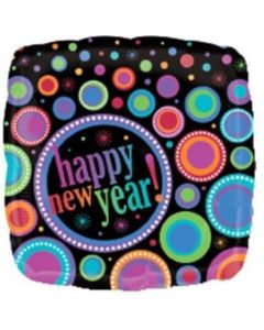 18" Happy New Year Square Foil Balloon Anagram