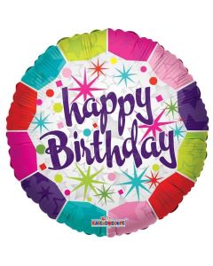 4" Happy Birthday Multi Airfill Flat
