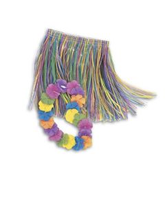 Rainbow Child's Luau Hula Skirt & Lei Unique