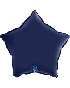 18" Satin Blue Navy Star Foil Balloon Grabo