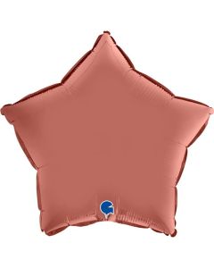 18" Satin Rose Gold Star Foil Balloon Grabo