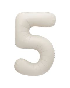 34" Matte Nude Number 5 Foil Balloon Unique