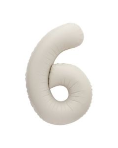 34" Matte Nude Number 6 Foil Balloon Unique
