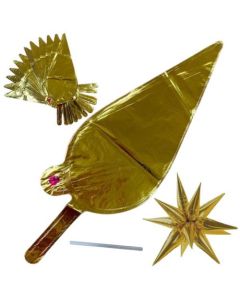 Large 40" Starburst Foil Balloon Gold