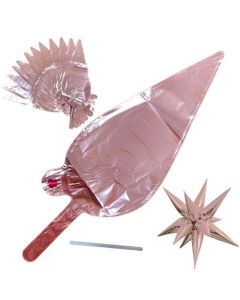 Large 40" Starburst Foil Balloon Rose Gold