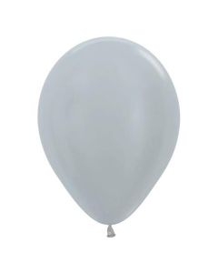 12" Satin Silver Latex 50pk Sempertex