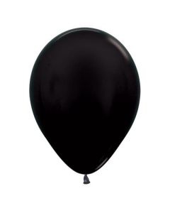 12" Metallic Black 50Pk Latex Balloons - 20000887/1