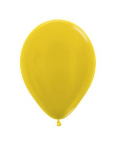 5" Metallic Yellow Latex 100pk Sempertex