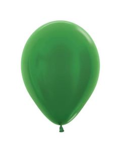 5In Metallic Green 100Pk Latex Balloons - 20002028/1