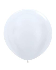 36" Satin White 2Pk Latex Balloons - 20008119/1