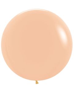 24" Fashion Colour Solid Peach Blush Latex Balloons 3pk Sempertex