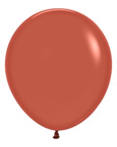 18" Fashion Colour Solid Terracotta Latex Balloons 25pk Sempertex
